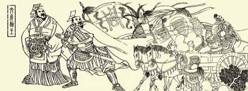 晋文侯逃走画像